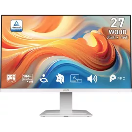 Монитор MSI 27" Pro MP273QW E14 белый IPS LED 16:9 HDMI M/M матовая 300cd 178гр/178гр 2560x1440 144Hz DP Quad HD 2K (1440p) 4.5кг