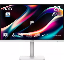 Монитор MSI 27" Pro Max 271QPHW E14 белый IPS LED 4ms 16:9 HDMI M/M матовая HAS Piv 1500:1 300cd 178гр/178гр 2560x1440 144Hz DP Quad 2K (1440p) USB 6.4кг