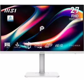 Монитор MSI 27" Pro Max 271PHW E14 белый IPS LED 16:9 HDMI M/M матовая HAS Piv 1000:1 250cd 178гр/178гр 1920x1080 144Hz DP FHD USB 6.4кг