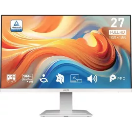 Монитор MSI 27" Pro MP273W E14A белый IPS LED 16:9 HDMI M/M матовая 250cd 178гр/178гр 1920x1080 144Hz VGA DP FHD 4.1кг