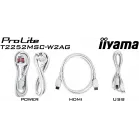 Монитор Iiyama 21.5" ProLite T2252MSC-W2AG белый IPS LED 5ms 16:9 HDMI M/M матовая 250cd 178гр/178гр 1920x1080 60Hz DP FHD USB Touch 4.5кг
