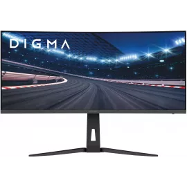 Монитор Digma 34" Overdrive 34A712Q черный VA LED 1ms 21:9 HDMI M/M матовая HAS Piv 450cd 178гр/178гр 3440x1440 200Hz DP UW 5.7кг