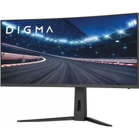 Монитор Digma 34" Overdrive 34A712Q черный VA LED 1ms 21:9 HDMI M/M матовая HAS Piv 450cd 178гр/178гр 3440x1440 200Hz DP UW 5.7кг