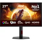 Монитор AOC 27" Q27G4ZDR черный QD OLED LED 16:9 HDMI матовая HAS Piv 400cd 178гр/178гр 2560x1440 240Hz DP 2K USB 5.52кг