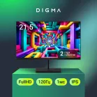 Монитор Digma 21.5" Progress 22P601F черный IPS LED 1ms 16:9 HDMI M/M матовая 250cd 178гр/178гр 1920x1080 120Hz DP FHD 2.2кг