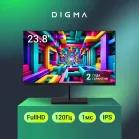 Монитор Digma 23.8" Progress 24P601F черный IPS LED 1ms 16:9 HDMI M/M матовая 250cd 178гр/178гр 1920x1080 120Hz DP FHD 2.95кг
