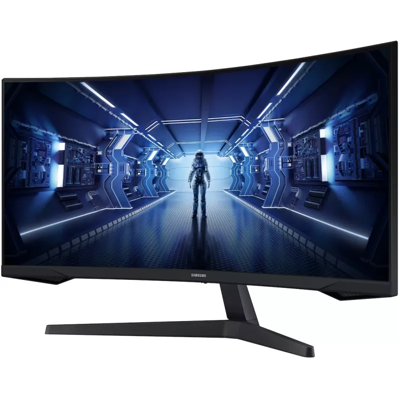 Монитор Samsung 34" Odyssey G5 LC34G55TWWPXEN черный VA LED 21:9 HDMI матовая 250cd 178гр/178гр 3440x1440 165Hz FreeSync Premium DP UW 5.6кг