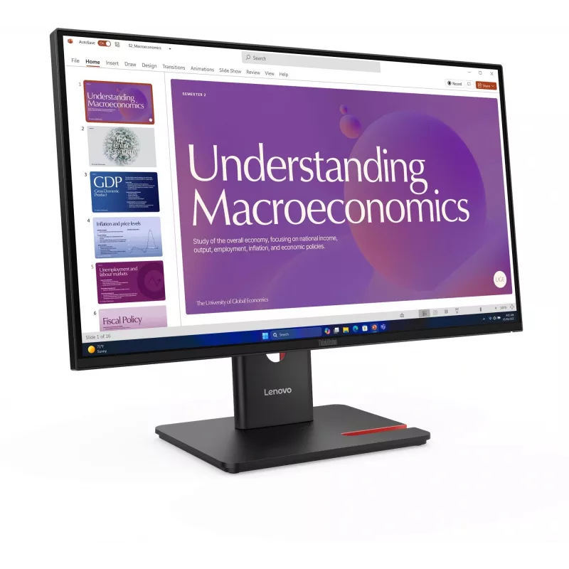 Монитор Lenovo 23.8" ThinkVision T24d-40 черный IPS LED 16:9 HDMI M/M матовая HAS Piv 250cd 178гр/178гр 1920x1080 120Hz DP FHD USB 5.6кг
