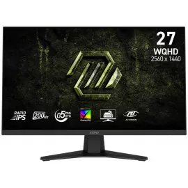 Монитор MSI 27" Mag 274QF E20 черный IPS LED 16:9 HDMI полуматовая 1200:1 250cd 178гр/178гр 2560x1440 200Hz DP Quad 2K (1440p) 4.9кг