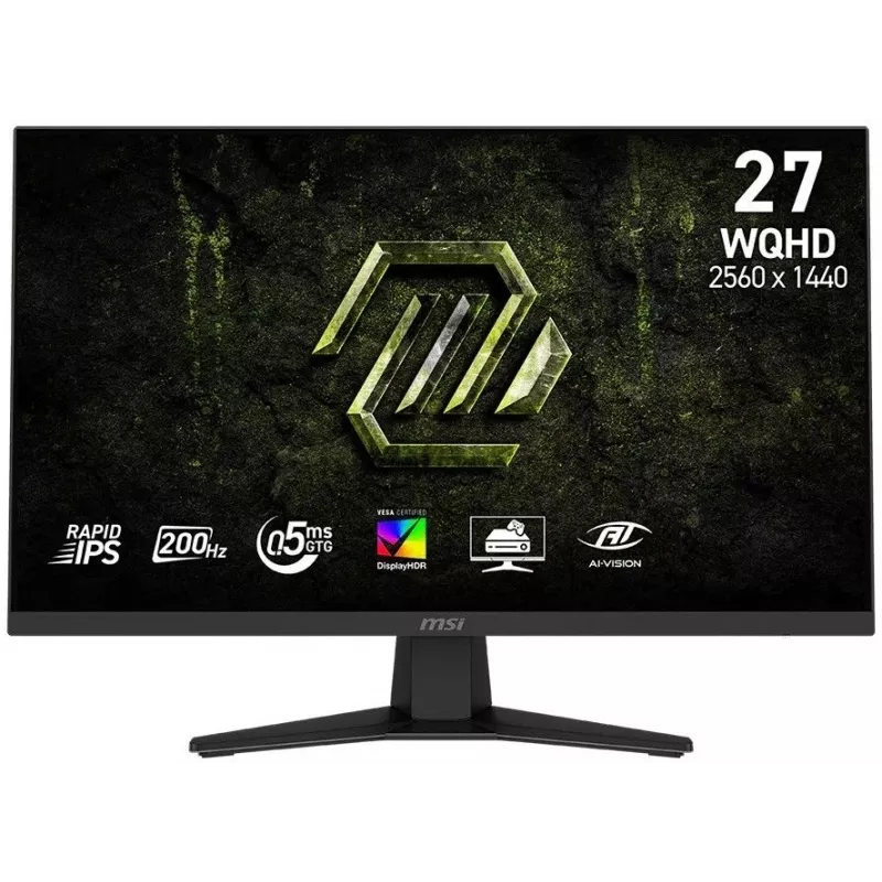 Монитор MSI 27" Mag 274QF E20 черный IPS LED 16:9 HDMI полуматовая 1200:1 250cd 178гр/178гр 2560x1440 200Hz DP Quad 2K (1440p) 4.9кг