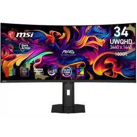 Монитор MSI 34" MPG 341CQP QD-OLED X28 черный QD OLED LED 21:9 HDMI матовая HAS 1500000:1 300cd 178гр/178гр 3440x1440 280Hz G-Sync FreeSync Premium Pro DP UW USB 9.5кг