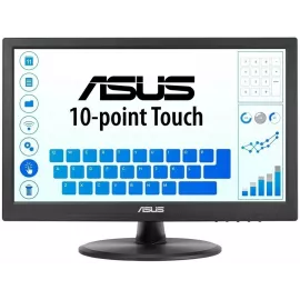 Монитор Asus 15.6" VT169HE черный IPS LED 16:9 HDMI матовая 1000:1 220cd 170гр/170гр 1920x1080 60Hz VGA FHD Touch 1.46кг