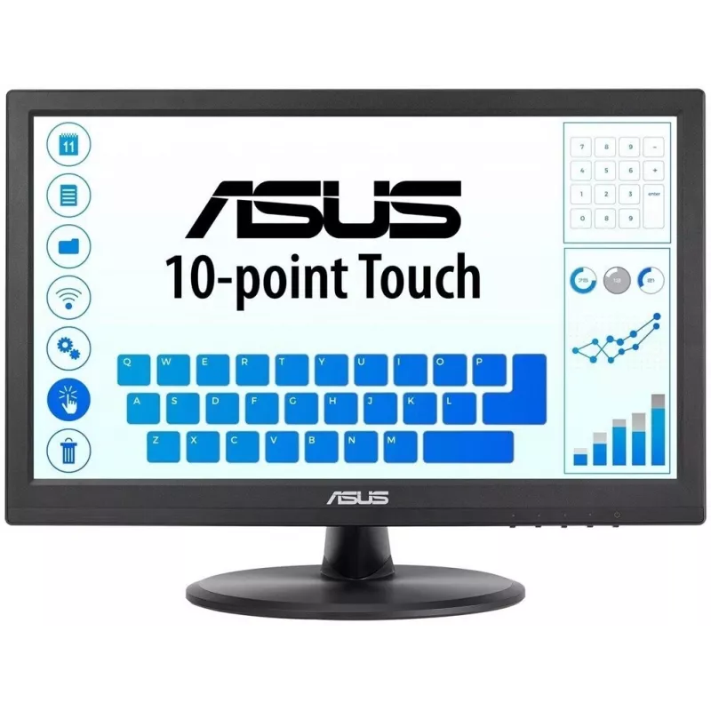 Монитор Asus 15.6" VT169HE черный IPS LED 16:9 HDMI матовая 1000:1 220cd 170гр/170гр 1920x1080 60Hz VGA FHD Touch 1.46кг