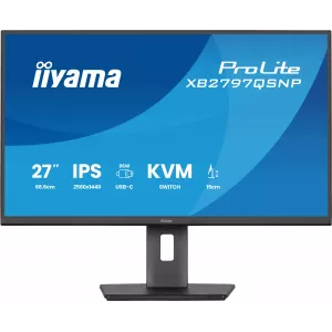  Iiyama 27quot ProLite XB2797QSNPB1 IPS LED 169 HDMI MM HAS Piv 350cd 178178 2560x1440 75Hz DP 2K USB 97