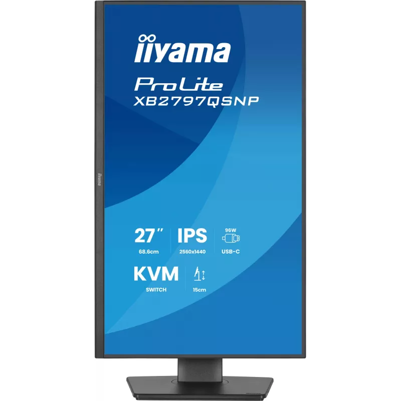 Монитор Iiyama 27" ProLite XB2797QSNP-B1 черный IPS LED 16:9 HDMI M/M матовая HAS Piv 350cd 178гр/178гр 2560x1440 75Hz DP 2K USB 9.7кг