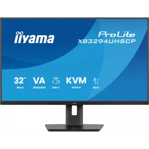  Iiyama 32quot ProLite XB3294UHSCPB1 VA LED 2ms 219 HDMI MM HAS 400cd 178178 3440x2160 75Hz DP 4K USB 97