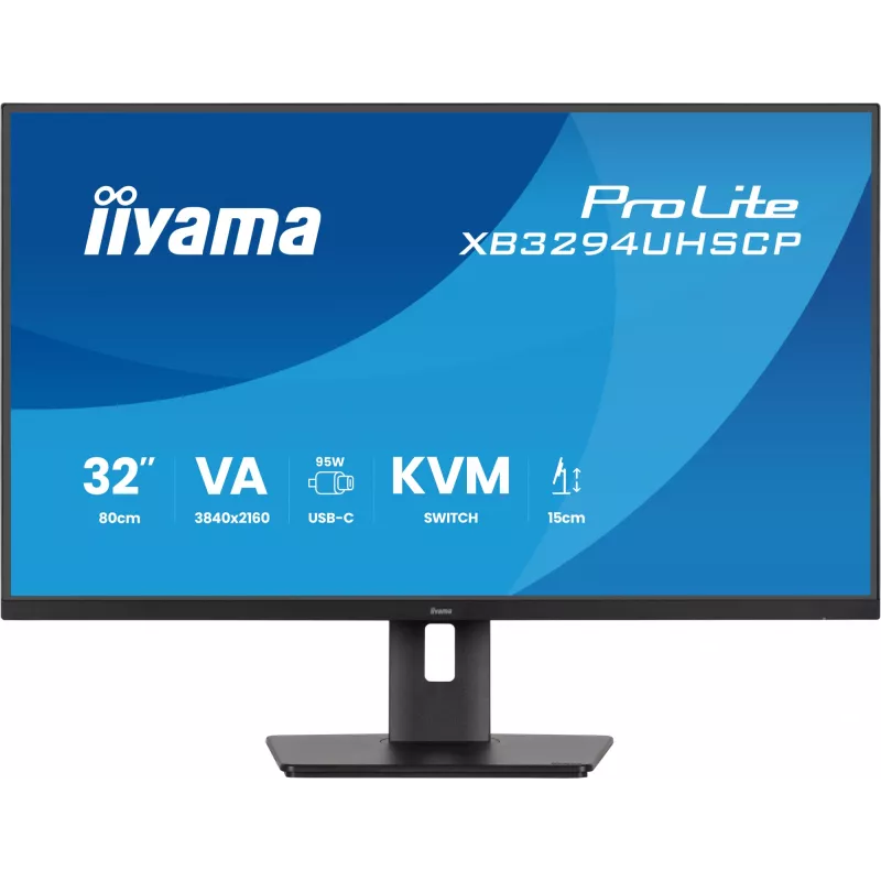 Монитор Iiyama 32" ProLite XB3294UHSCP-B1 черный VA LED 2ms 21:9 HDMI M/M матовая HAS 400cd 178гр/178гр 3440x2160 75Hz DP 4K USB 9.7кг