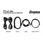 Монитор Iiyama 32" ProLite XB3294UHSCP-B1 черный VA LED 2ms 21:9 HDMI M/M матовая HAS 400cd 178гр/178гр 3440x2160 75Hz DP 4K USB 9.7кг