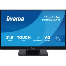Монитор Iiyama 21.5" ProLite T2254MSC-B2AG черный IPS LED 16:9 HDMI M/M глянцевая HAS 300cd 178гр/178гр 1920x1080 100Hz DP FHD USB Touch 4.9кг