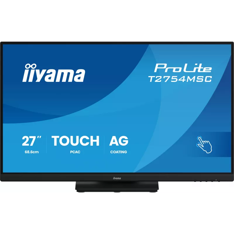 Монитор Iiyama 27" ProLite T2754MSC-B2AG черный IPS LED 16:9 HDMI M/M глянцевая HAS 300cd 178гр/178гр 1920x1080 75Hz VGA FHD USB Touch 6.6кг