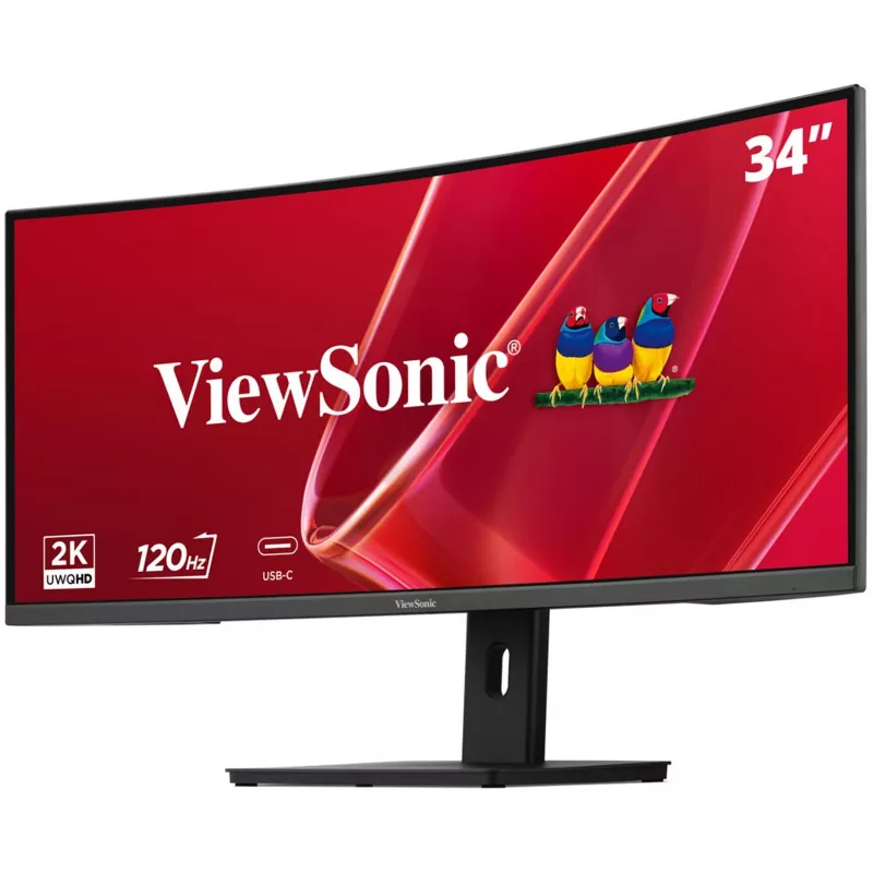 Монитор ViewSonic 34" VA3420C-2 черный VA LED 21:9 HDMI M/M матовая HAS Piv 3000:1 300cd 178гр/178гр 3440x1440 120Hz DP 2K USB 8.4кг
