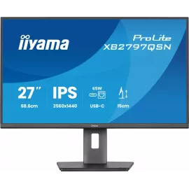 Монитор Iiyama 27" ProLite XB2797QSN-B1 черный IPS LED 16:9 HDMI M/M матовая HAS Piv 350cd 178гр/178гр 2560x1440 75Hz DP Quad 2K (1440p) USB 5.8кг