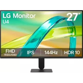 Монитор LG 27" 27U411B-B черный IPS LED 16:9 HDMI матовая 250cd 178гр/178гр 1920x1080 144Hz FreeSync Premium VGA FHD 3.9кг