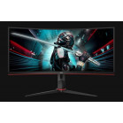 МОНИТОР 34" AOC CU34G2X Black-Red (VA, изогнутый, 3440x1440, 144Hz, 1 ms, 178°/178°, 300 cd/m, 80M:1, +2xHDMI 2.0,2xDP)