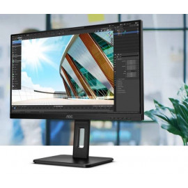 МОНИТОР 27" AOC 27P2Q Black с поворотом экрана (IPS, 1920x1080, 75Hz, 4 ms, 178°/178°, 250 cd/m, 50M:1, +DVI, +HDMI, +Di