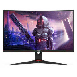 МОНИТОР 23.6" AOC C24G2AE Black-Red (VA, изогнутый, 1920x1080, 165Hz, 1 ms, 178°/178°, 250 cd/m, 80M:1, +2xHDMI 1.4,DP)
