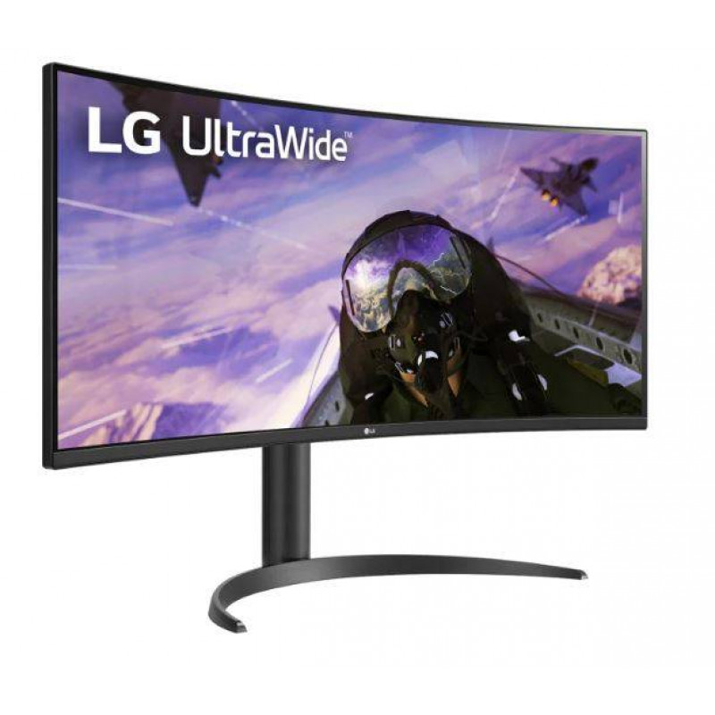 МОНИТОР 34" LG 34WP65C-B Black (VA, изогнутый, 3840x1440, 160Hz, 5 ms, 178°/178°, 300 cd/m, 3000:1, +2хHDMI 2.0, +DP)