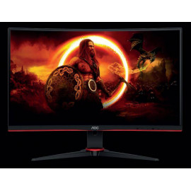 МОНИТОР 27" AOC C27G2E Black-Red (VA, изогнутый, 1920x1080, 165Hz, 1 ms, 178°/178°, 250 cd/m, 3000:1, +2xHDMI 2.0, +DP)