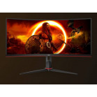 МОНИТОР 34" AOC CU34G2XP Black-Red (VA, изогнутый, 3440x1440, 180Hz, 1 ms, 178°/178°, 430 cd/m, 4000:1,+2xHDMI 2.0,2xDP)