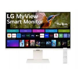 МОНИТОР 32" LG 32SR85U-W WHITE (IPS, 3840x2160, 5 ms, 178°/178°, 400 cd/m, 3000:1, +2хHDMI, +3xUSB Type-C, +MM, +WebCAM)