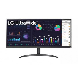 МОНИТОР 34" LG 34WQ500-B Grey (IPS, 2560x1080, 100Hz, 5 ms, 178°/178°, 400 cd/m, 1000:1, +HDMI 1.4, +DisplayPort 1.2)