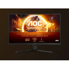 МОНИТОР 32" AOC CQ32G4VE Black (VA, изогнутый, 2560x1440, 180Hz, 0.5 ms, 178°/178°, 300 cd/m, 3500:1, +2xHDMI 2.0, +DP)