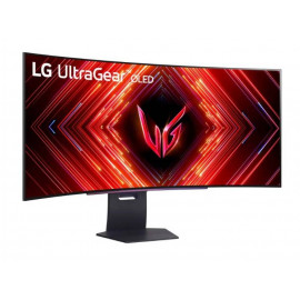 МОНИТОР 45" LG 45GS95QE-B Dark-Grey (OLED, изогнутый, 3440×1440, 240Hz, 0.03 ms, 178°/178°, 1300 cd/m, 1.5M:1, +2хHDMI)