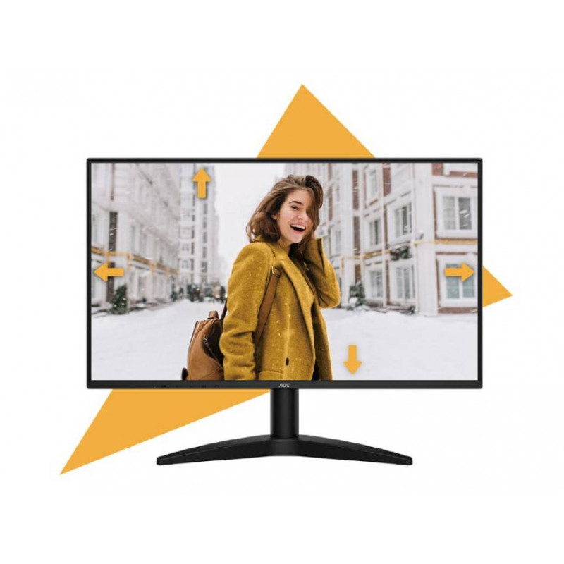 МОНИТОР 23.8" AOC 24B36H Black (IPS, 1920x1080, 120Hz, 1 ms, 178°/178°, 300 cd/m, 1500:1, +HDMI 1.4 (AC ext))