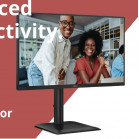 МОНИТОР 23.8" AOC 24E4U Black с поворотом экрана (IPS, 1920x1080, 120Hz, 1 ms, 178°/178°, 300 cd/m, 1500:1, +HDMI, +DP)