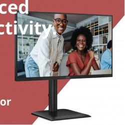 МОНИТОР 23.8 AOC 24E4U Black с поворотом экрана (IPS, 1920x1080, 120Hz, 1 ms, 178°/178°, 300 cd/m, 1500:1, +HDMI, +DP)