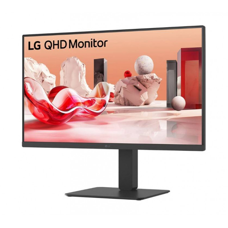 МОНИТОР 27" LG 27BA65QB-B Black с поворотом экрана (IPS, 2560x1440, 100Hz, 5 ms, 178°/178°, 350 cd/m, 1000:1, +HDMI 2.0)
