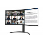 МОНИТОР 34" LG 34WR55QK-B Black (VA, изогнутый, 3440x1440, 100Hz, 5 ms, 178°/178°, 300 cd/m, 3000:1, +2хHDMI 2.0, +DP)