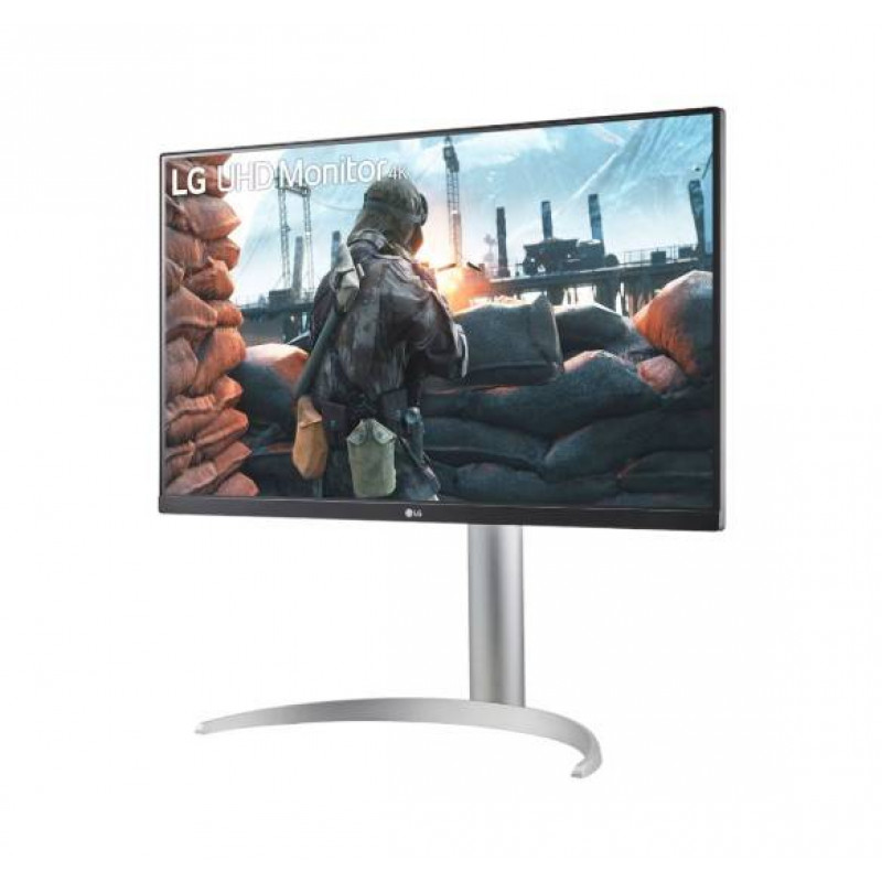 МОНИТОР 27" LG 27UP650K-W Silver с поворотом экрана (IPS, 3840x2160, 5 ms, 178°/178°, 400 cd/m, 1200:1, +2хHDMI 2.0,DP)