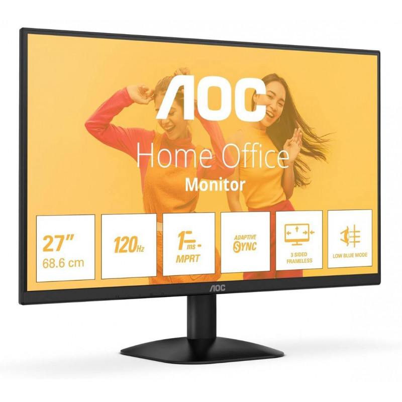 МОНИТОР 27" AOC 27B35HM Black (VA, 1920x1080, 120Hz, 1 ms, 178°/178°, 300 cd/m, 3000:1, +HDMI 1.4 (AC ext))