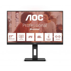 МОНИТОР 27" AOC U27E3UF Black с поворотом экрана (4K, IPS, 3840x2160, 4 ms, 178°/178°, 350 cd/m, 1000:1, +2xHDMI 2.0)