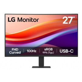 МОНИТОР 27" LG 27U421A-B Black (VA, 1920x1080, 100Hz, 5 ms, 178°/178°, 250 cd/m, 3000:1, +HDMI 2.0 +USB-C(15W))