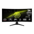 МОНИТОР 34" MSI MAG 346CQ Black  (VA,изогнутый, 3440x1440, 180Hz, 1ms, 178°/178°, 300 cd/m², 4000:1, +2x HDMI 2.0, +DP )
