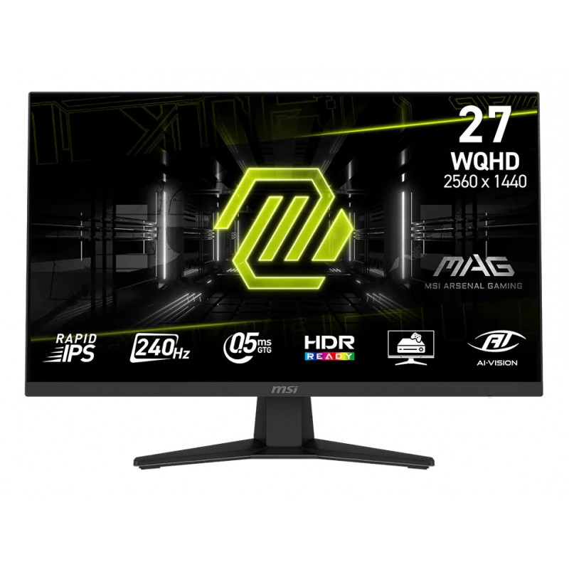 МОНИТОР 27" MSI MAG 274QF X24 Black (IPS, 2560x1440, 240Hz, 0.5ms, 178°/178°, 250 cd/m², 1000:1, +2x HDMI 2.0, +DP 1.4a)
