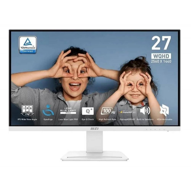 МОНИТОР 27" MSI PRO MP273QW E2 White (IPS, 2560x1440, 100Hz, 4ms, 178°/178°, 400 cd/m², 1000:1, +2x HDMI 2.0, +DP 1.4a) МОНИТОР 27" MSI PRO MP273QW E2 White (IPS, 2560x1440, 100Hz, 4ms, 178°/178°, 400 cd/m², 1000:1, +2x HDMI 2.0, +DP 1.4a)