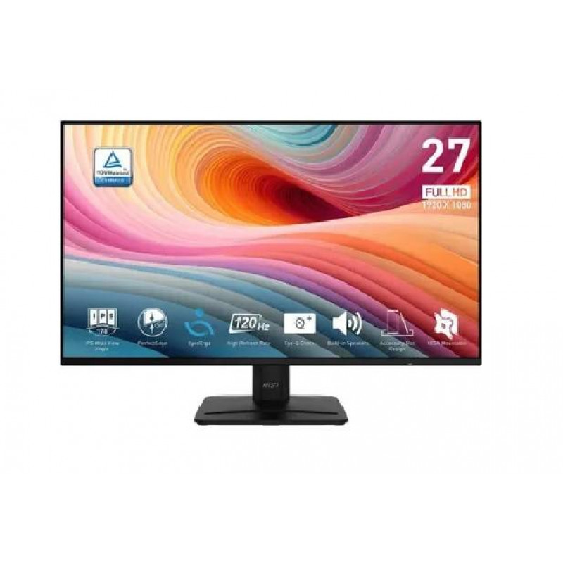 МОНИТОР 27" MSI PRO MP271A E2 Black (IPS, 1920x1080, 120Hz, 1ms, 178°/178°, 300 cd/m², 1500:1, +VGA, +HDMI, +DP,+ MM) 